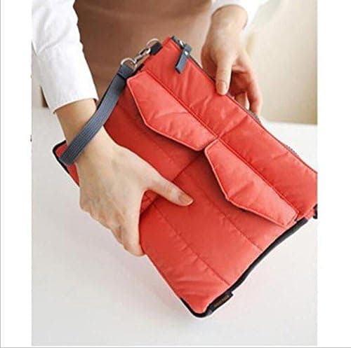 Portable Storage Bag/Travel Organizer Handbag Zippered Gadget Pouch for iPad Nylon Multi-functional Notebook Holder,Q305