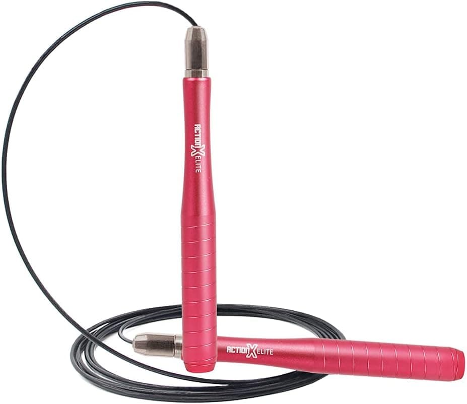 actionXElite Skipping Rope – Adjustable Jumping Rope for Speed Skipping | Jump Rope for Fitness & Fat Loss Exercises | Speed Rope perfect for Boxing, MMA and Crossfit | Exercising Jump Rope for Fat Burning Workouts & Interval Training.