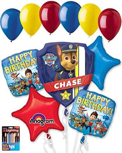 11 pc Paw Patrol Balloon Bouquet Party Decoration Happy Birthday Nick Jr. Chase