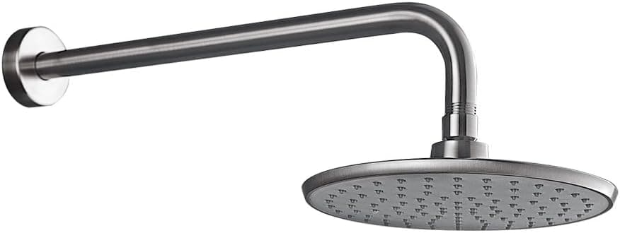 Purelux Rainfall Shower Head with 16 Inch Extension Shower Arm, Brushed Nickel Finish