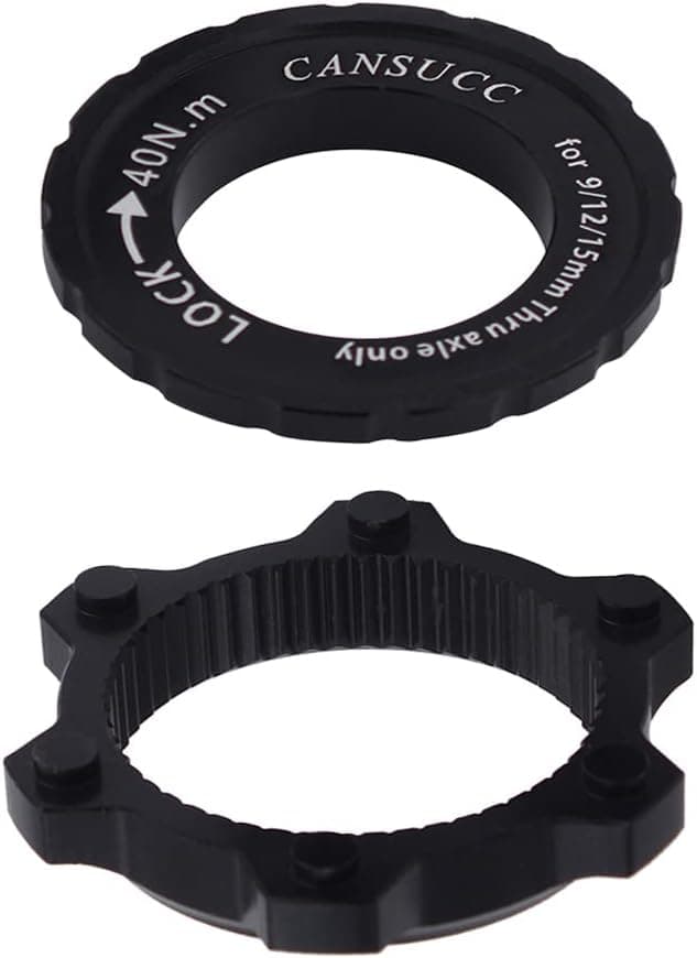 Saipe Bicycle Center Lock Adapter with Lock Ring Aluminum Alloy Centerlock Adaptor 6-Bolt Disc Brake Rotor Adapter Hub Spacer Bicycle Accessories for Mountain/Road Bike 9/12/15mm hub axles