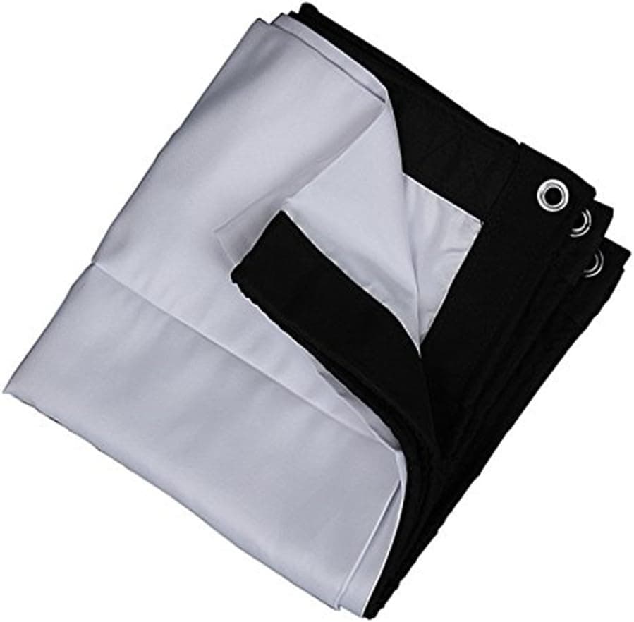 Taotaole Blackout Cloth, 16:9, 100 Inches DIY Portable Projector Screen, Finished Edges with Grommets, White