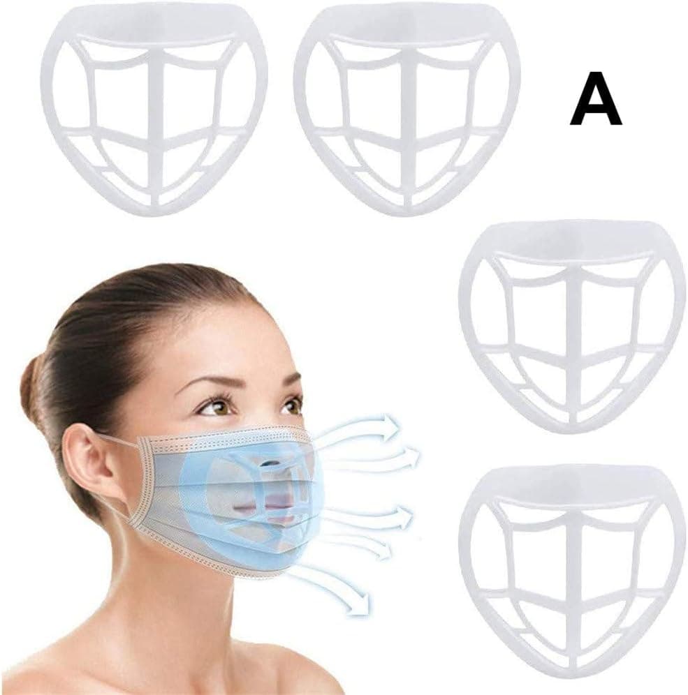 YALANK 【US Stock Face_Bracket_Silicone_Mask_Bracket Reusable Soft Silicone Face Holder, Face_Mask Inner Support Frame Mask_Support for More Breathing Space Clear_Face_Mask