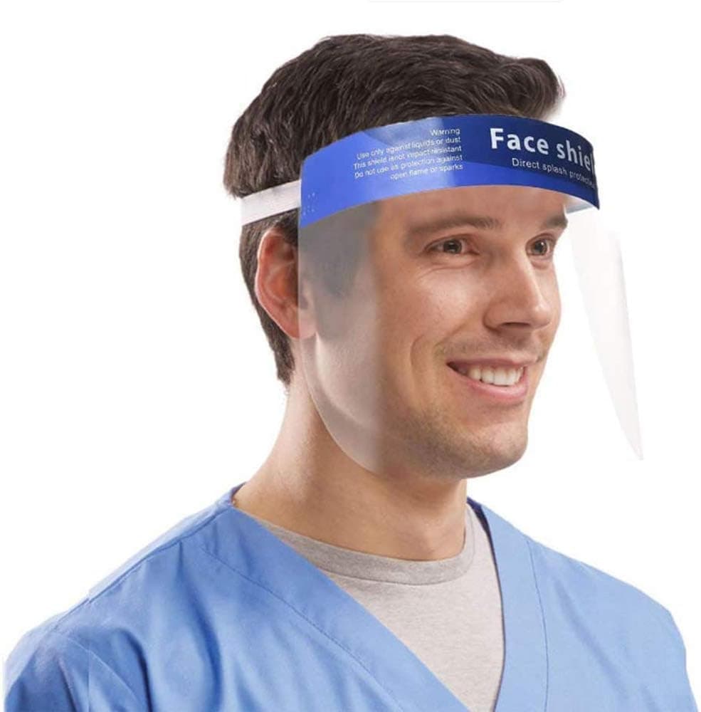 (2 PCS) Fa-ce Shie1d, Reusable Adjustable FA-CE Shie1d with Clear Film for Men and Women