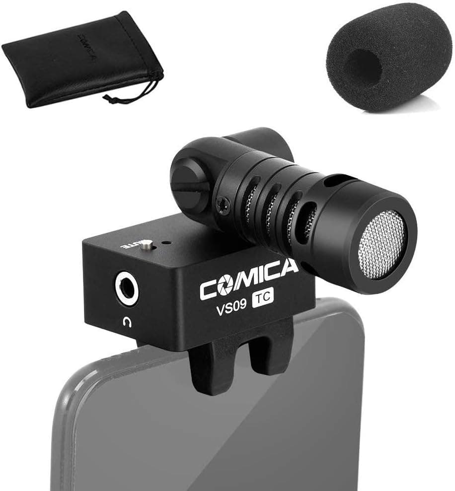 comica USB C Microphone, CVM-VS09TC Professional Cardioid Video Shotgun Microphone for Samsung Galaxy S10 S9 S8 Note 8, LG, Huawei Type-C Smartphones, Perfect for Vlogging/Video Recording etc.