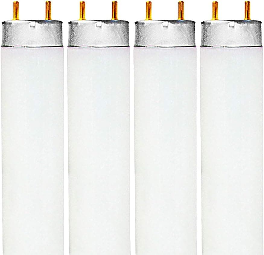 LUXRITE F32T8/841 32W 48 Inch T8 Fluorescent Tube Light Bulb, 4100K Cool White, 2800 Lumens, G13 Medium Bi-Pin Base, LR20732, 4-Pack