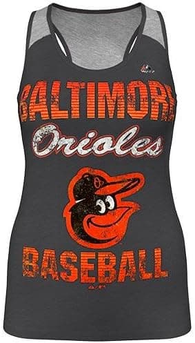 Baltimore Orioles Womens Ladies Champ Charcoal Tank Top