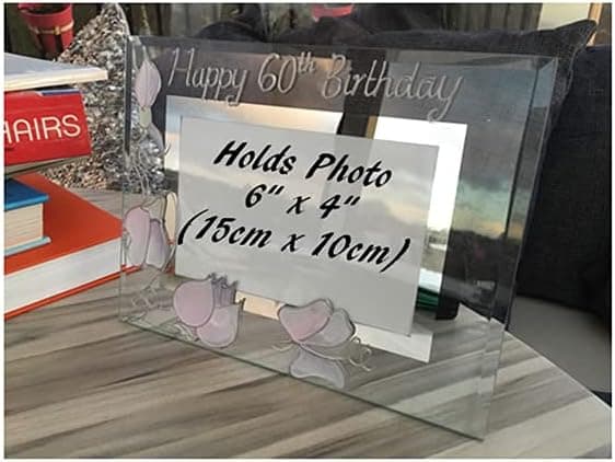 Dreamair 60th Birthday Photo Frame: Land (Sweet Pea)