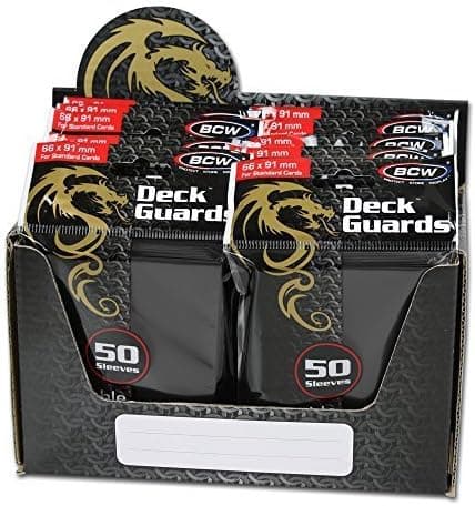 1000 Premium Black Double Matte Deck Guard Sleeves by BCW