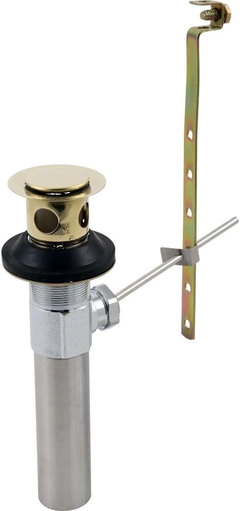 Delta Faucet RP26533PB Metal Drain Assembly with Less Lift Rod and Knob for Bathroom, Polished Brass