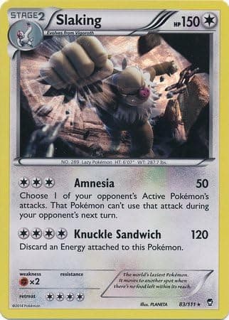 Pokemon - Slaking (83/111) - XY Furious Fists - Reverse Holo