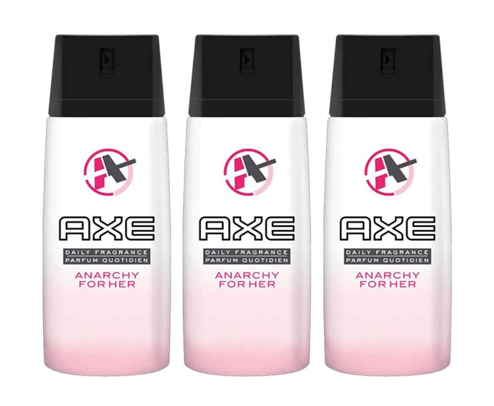 Axe Deodorant Body Spray Anarchy For Her Womens Fragrance 150ml/5.07oz (3-Pack)