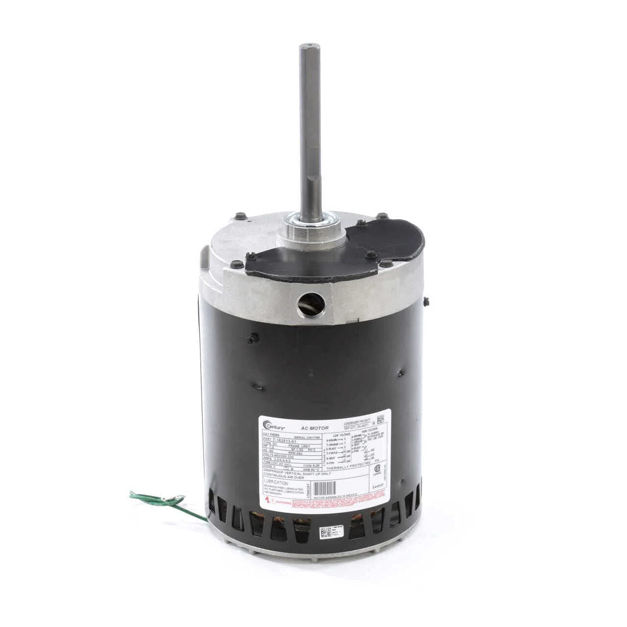 Condenser Fan Motor, 1 HP, 850 RPM, 60 Hz