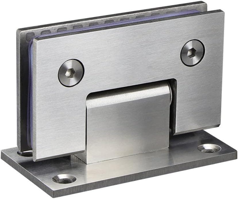Glass Shower Door Hinges, Heavy Duty Glass Door 90 Degree Hinges Stainless Steel Bathroom Gate Clamp for 8-12 mm Toughened Glass, Rust Corrosion Resistance