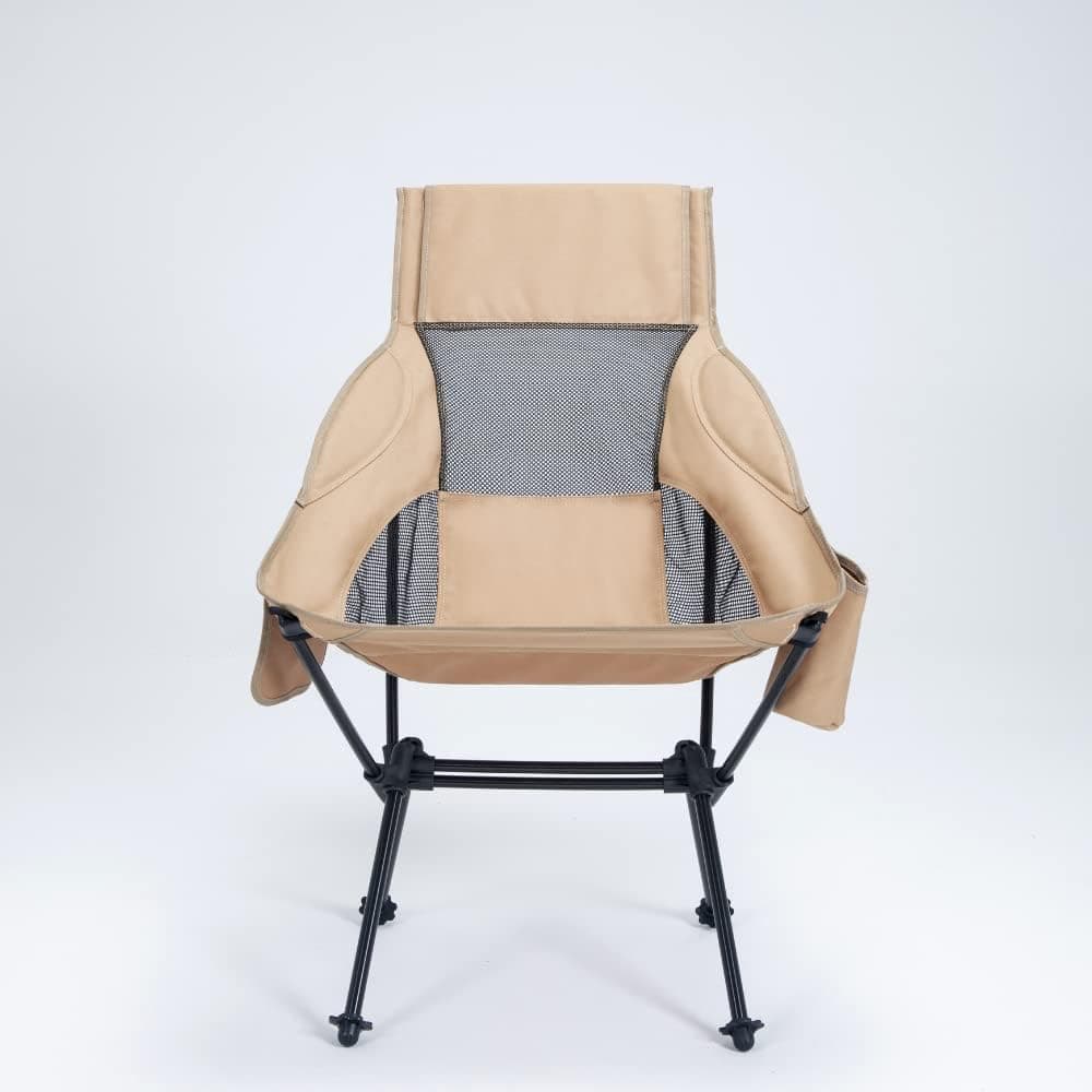DOKICAMP Camping Chair 330 lbs Capacity Heavy Duty Compact Portable Folding Chair Chair P1 (Brown)