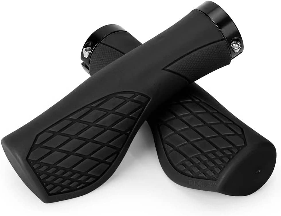 Ergonomic Bike Grips - Single Lock-on Bike Handle Grip | Non-Slip Comfort Mountain Ergonomic Bike Grips for Mountain Bike, E-Bike, Hybrid, City Commuter Bikes