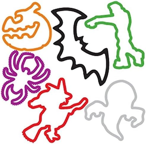 Silly Bandz Kids Craze Rubber Bracelets Pack of 24 Halloween Glow In The Dark NEW!