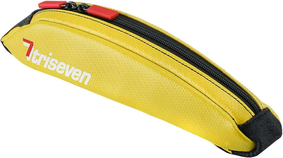 TriSeven Aero 10 Carbon Cycling Frame Bag - Lightweight Storage for Triathlons & MTB| Holds 6 Gels, Nutrition, Pump, Keys, Tools and More!