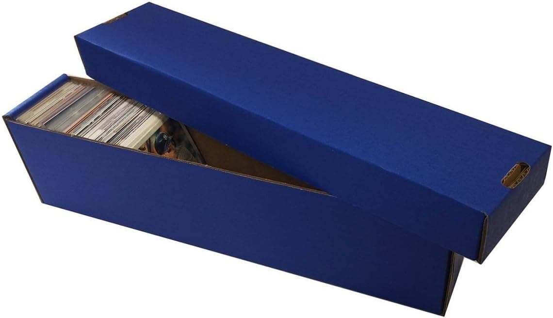 (25) BLUE 800 Count 2 Piece Box - Premium Vertical Storage Box - Baseball, Football, Basketball, Hockey, Nascar, Sportscards, Gaming & Trading Cards - By Max Pro Collecting Supplies