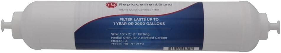 ReplacementBrand RB-IN-1014Q Comparable/Universal Filter for the GE GXRTDR, Culligan IC-100 and Whirlpool 4378411 In-Line Filter
