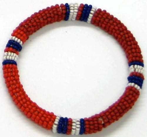 Maasai Red Warrior Bracelet - 3"