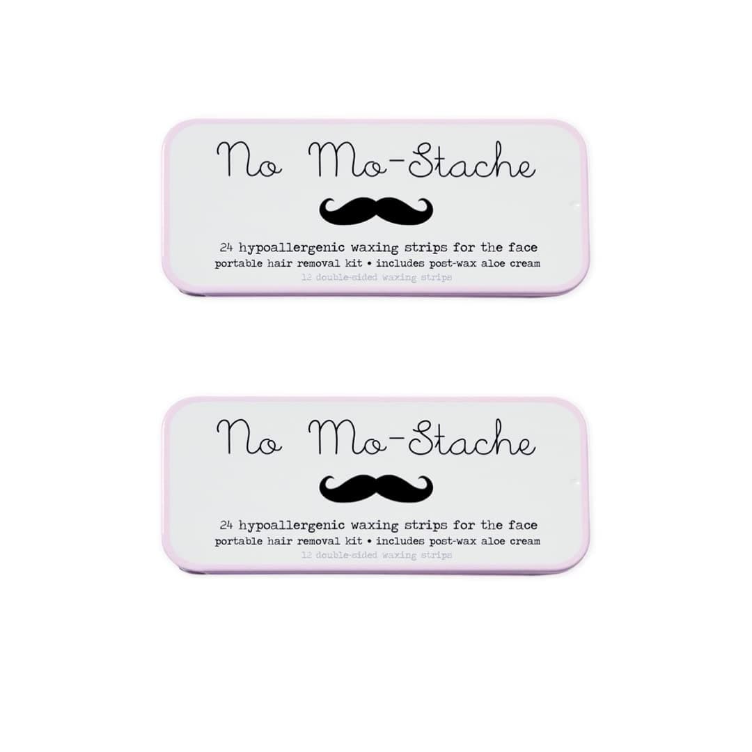 No Mo-Stache Lip Wax Kit 24 count 2 Pack - Skin Friendly Easy to Use Wax Strips - 2 Pack Travel Friendly Lip Wax Strip - Lip Hair Removal in No Time - Skin Exfoliator Hair Removal Strips