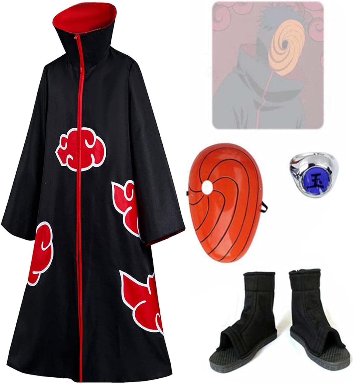 COSMOVIE Cloak Costume Obito Halloween Cosplay Uniform Full Sets