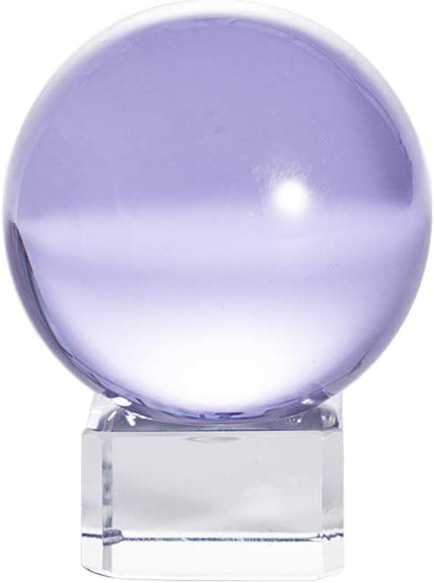 LONGWIN 50mm(2 inch) K9 Solid Crystal Ball with Free Stand Suncatcher (Purple)