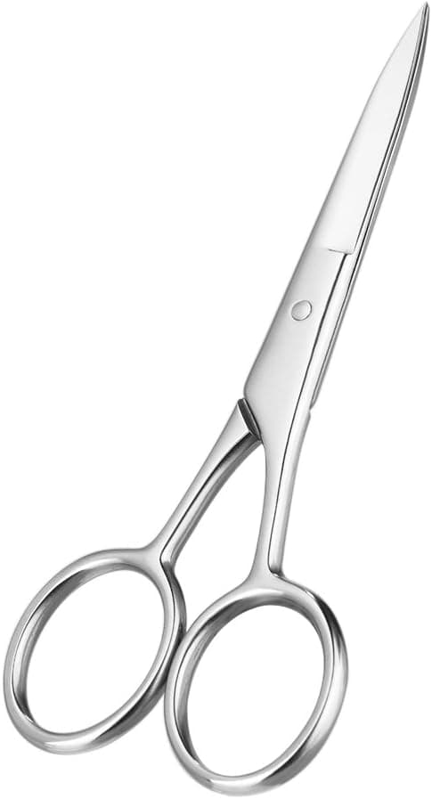 Walmeck Beard Mustache Scissor Stainless Steel Eyebrow Nose Hair Shaver Trimmer Shear Mini Beauty Scissor
