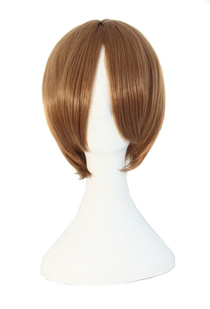 MapofBeauty 12"/30cm Short Straight Cosplay Costume Wig Party Wig (Light Brown)