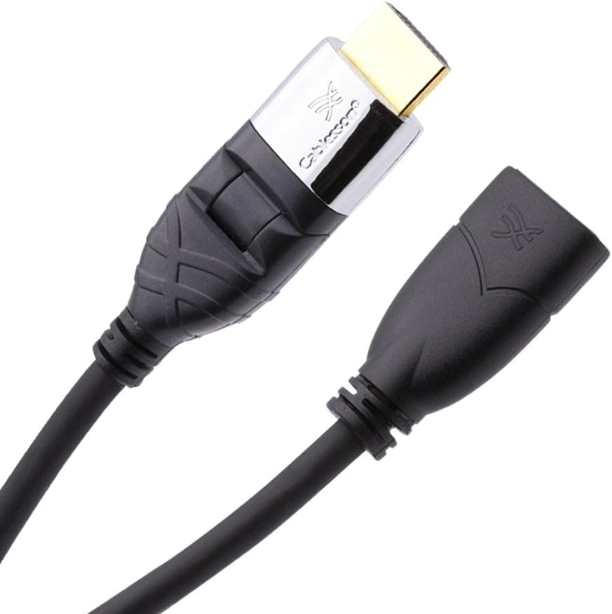 Cablesson 103047 Ivuna Flex 1.5-Feet /1.5-Feet Extension HDMI Cable with Swivel and Rotating Plug - Audio/Video - v1.4 10.2Gbps