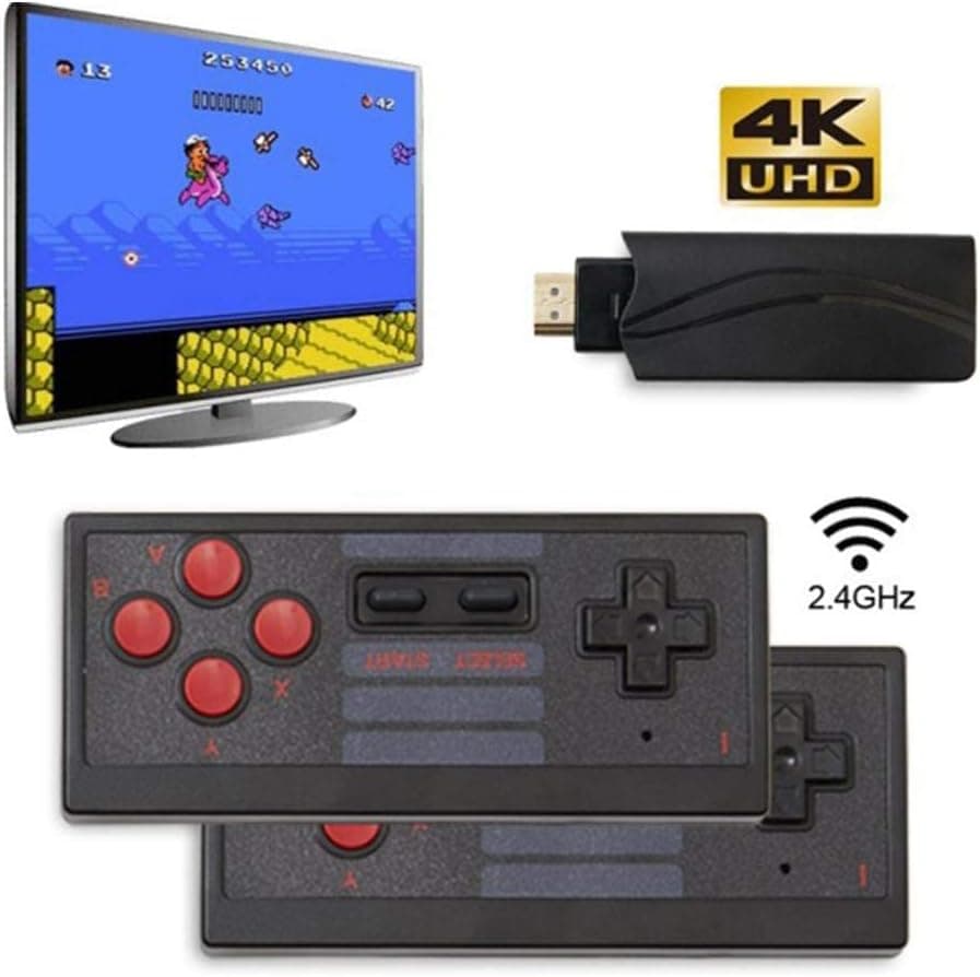Retro Game Console, 4K HDMI HD Built-in 628 Classic Video Games USB Handheld Retro Gamepad Controller, Home HD Y2 Classic Video TV Game Box Controller