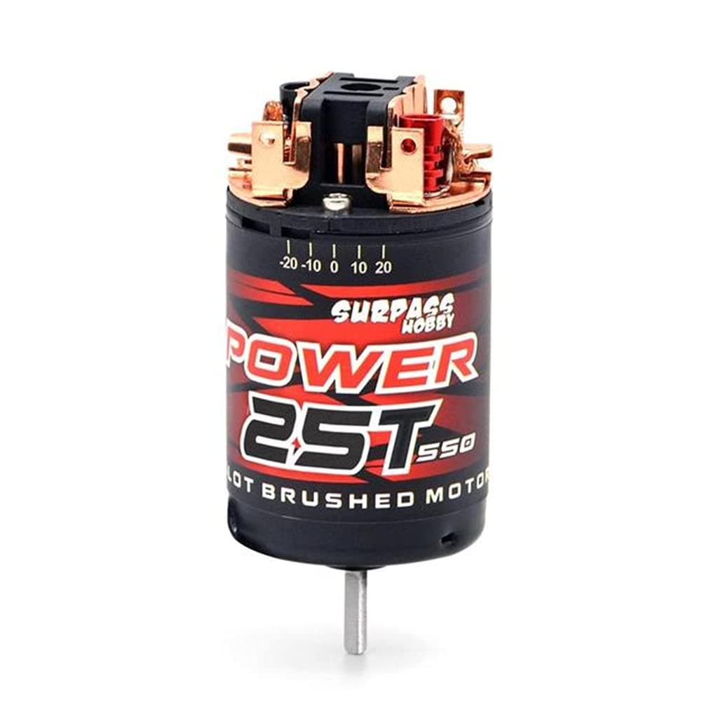 SURPASS HOBBY 550 Brushed Motor 3-Slot 25T for 1/10 1/12 RC Car Crawler Off-Road Traxxas Climbing Monster