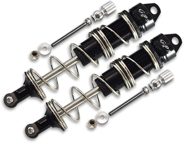 10 pc Set Aluminum Front Double Section Spring Dampers ARRMA 1/8 Kraton/Outcast/Notorious 6S BLX by GPM (Black)