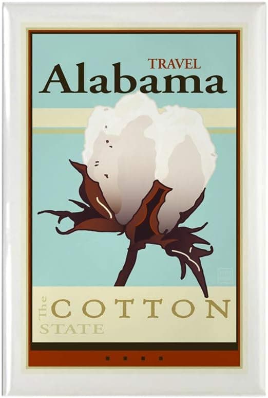 CafePress Travel Alabama Rectangle Magnet, 3"x2" Refrigerator Magnet