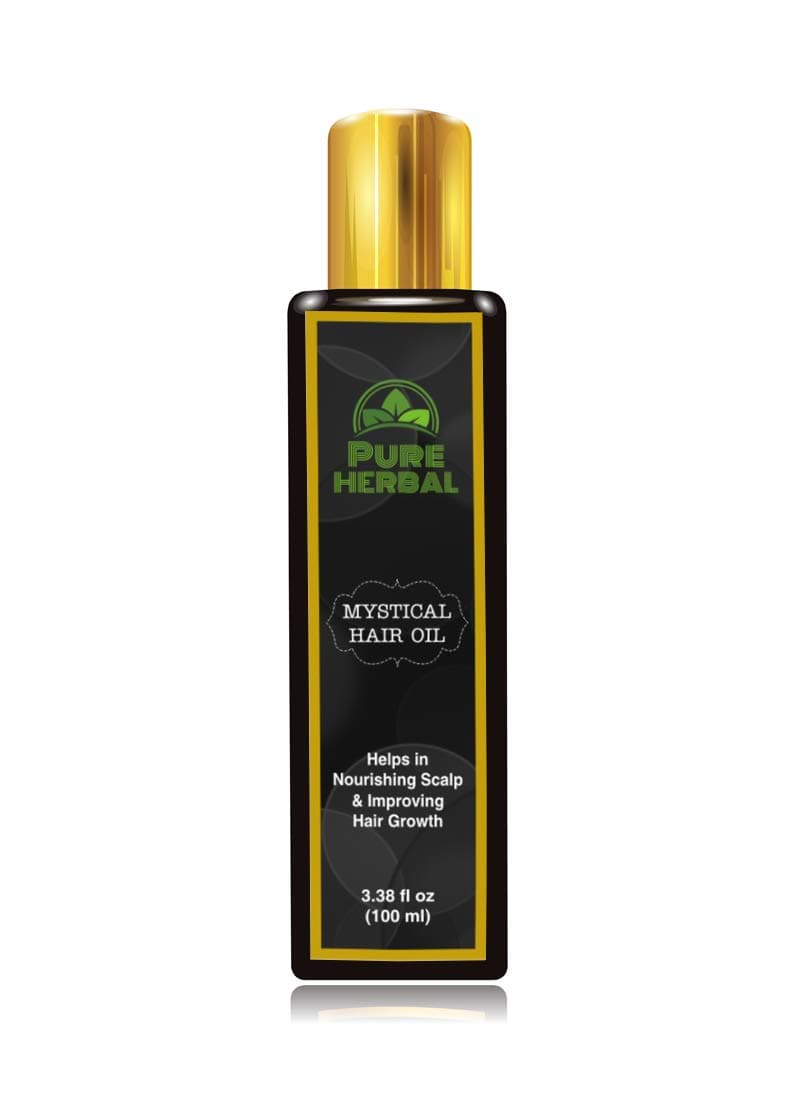 Pure herbal Natural Herbal extracts Oil | Controls hair fall | Nourishment for Hair Mystical Hair Oil (3.38 Fl Oz/ 100 Ml)
