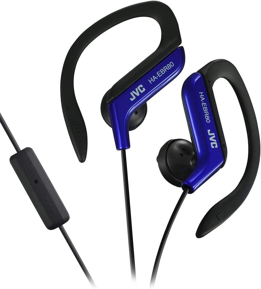 JVC HAEBR80A Sports Clip Headphones (Blue) (Renewed)
