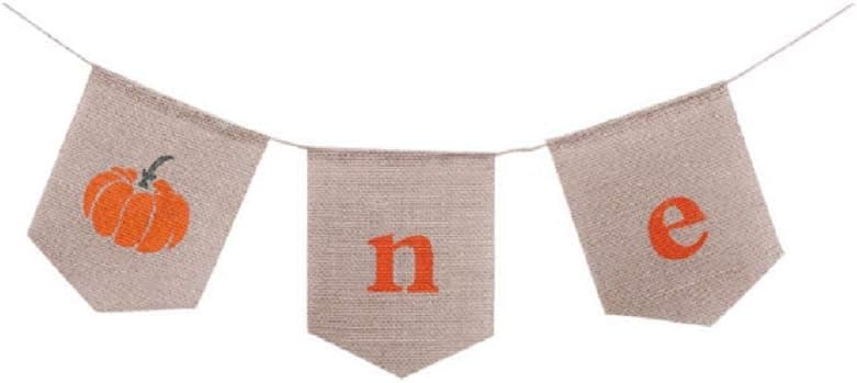 One Banner Pumpkin Banner 1st Birthday Burlap Party Banner Garland Thanksgiving Day Party Decorations