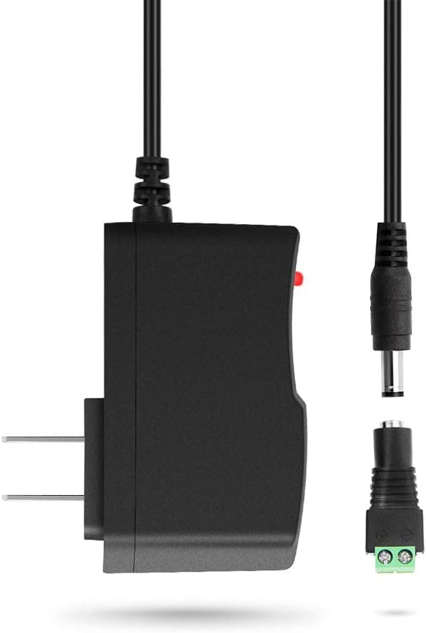 Aclorol 12V Power Supply 12V 1A 12W 100V-240V AC to DC Switching Power Adapter 12 Volt 1 amp Converter 5.5x2.5mm Plug for 12V LED Strip Pixel Rope Light Wireless Router ADSL Cats IP Camera