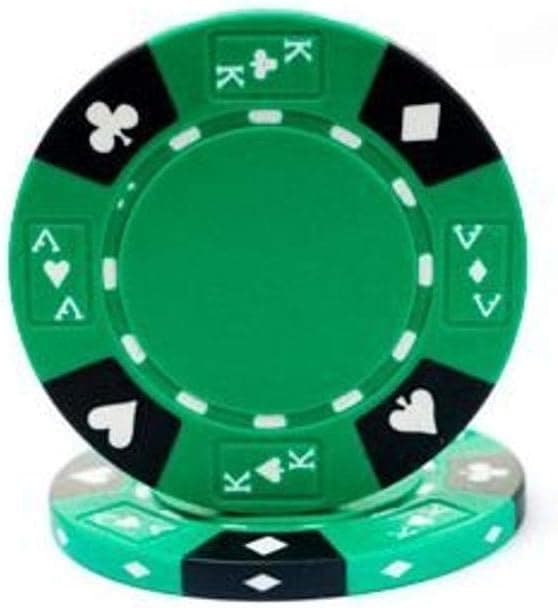 Trademark Poker Ace/King Suited Tri-Color Poker Chips 14gm