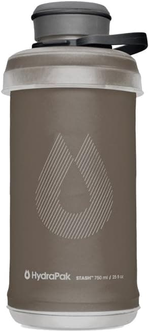 Hydrapak Stash Flexible Water Bottle, Mammoth Grey , 750ml