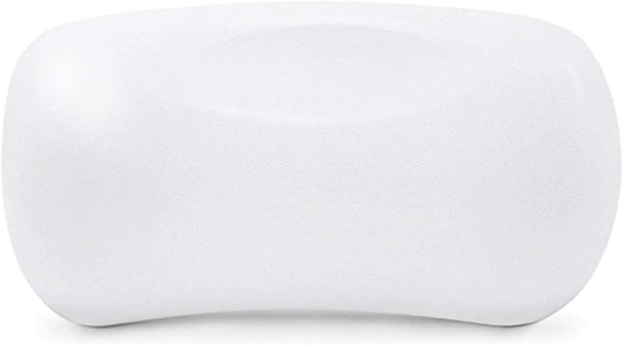 RMISODO Bath Pillow for Tub, Waterproof Bathtub Pillow for Neck and Back Support, PU Spa Bath Pillow, Non-Slip Head Rest Cushion with 2 Powerful Suction Cups for Home Hotel Bathroom, 9.8 x 5 inches