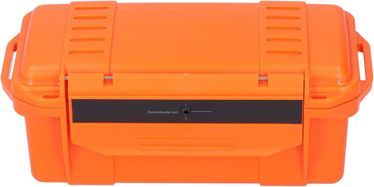 Diydeg Tool Storage Box, Waterproof Light Weight Outdoor Tool Box Portable ABS Reinforced Hard Plastic for Fishing for Camping for Travel