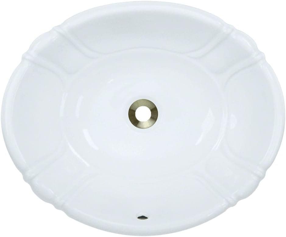 MR Direct o1815-w Sink Dual-Mount Porcelain Bathroom White
