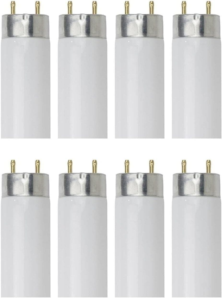 Sterl Lighting – 32 Watt T8 G13 Medium 2 Pin Base 120/220 Volts 47.2In 2560Lm Manufacturing Facility Tubular Linear Lamp F32T8/WW Replacement 4FT Fluorescent Tubes Light Bulb 3000K White – 8 Pack