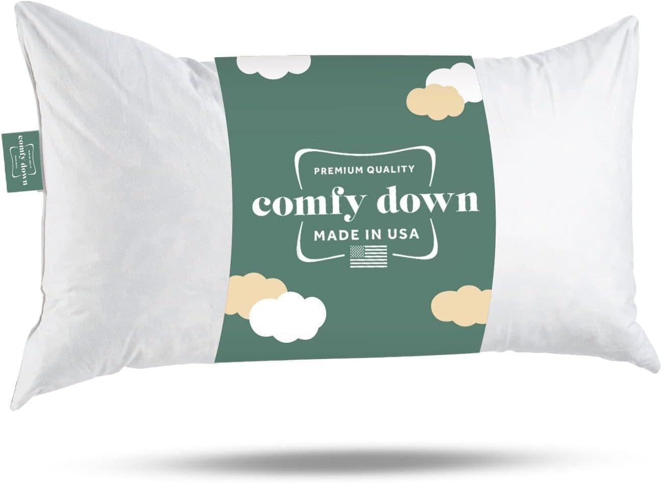 12x24 Decorative Throw Pillow Insert, Down and Feathers Fill, 100% Cotton Cover 233 Thread Count, Rectangle Pillow Insert - Made in USA
