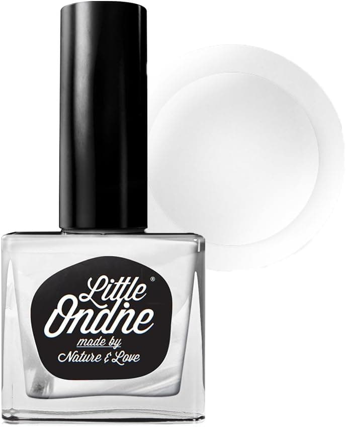 Little Ondine Anti-Chip Glossy No Smudge Top Coat + Peel Off Base Coat, Non-toxic Odorless Fast Dry All in One Base and Top Coat