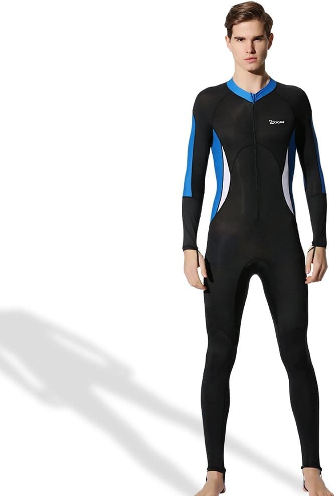 OXA Men's Ultrathin Wetsuits Lycra Full Body Diving Suit for Snorkeling, Swimming and Scuba Diving (Black, L)