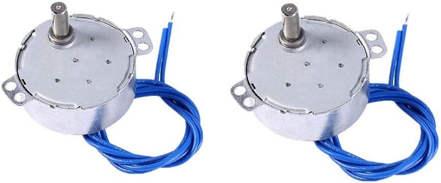 Yosoo 2pcs Turntable Synchronous Synchron Motor 50/60Hz AC 100~127V 4W for Hand-Made, School Project, Model (15-18RPM)