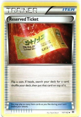 Pokemon - Reserved Ticket (147/162) - XY Breakthrough